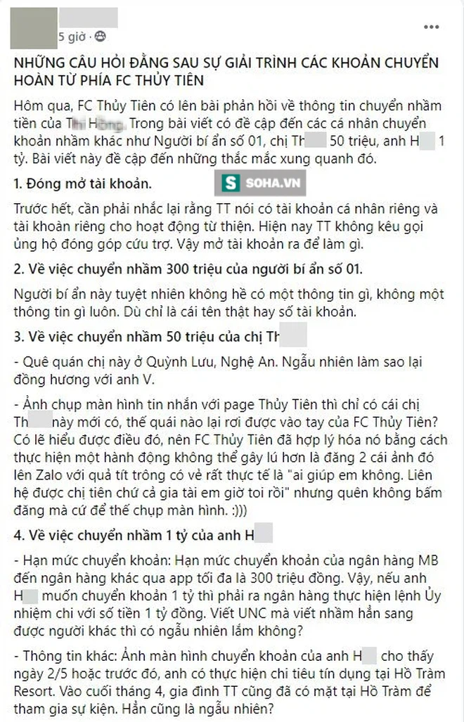 Vụ cô gái đòi Thủy Tiên 30 triệu: Thám tử mạng vạch ra 5 điều bất thường, đặc biệt là người bí ẩn được chuyển hoàn 1 tỷ - Ảnh 1.