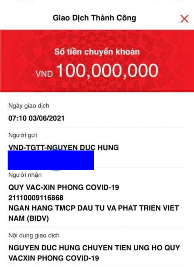 Ông bố chuyển suất học bổng 100 triệu của con vào Quỹ Vaccine phòng COVID-19  - Ảnh 1.