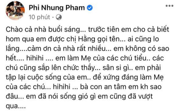 Phi Nhung lên tiếng khi bị bà Phương Hằng gọi tên: Làm rõ 3 tin đồn đang gây xôn xao, nói rõ quan hệ với Hoài Linh - Ảnh 2.
