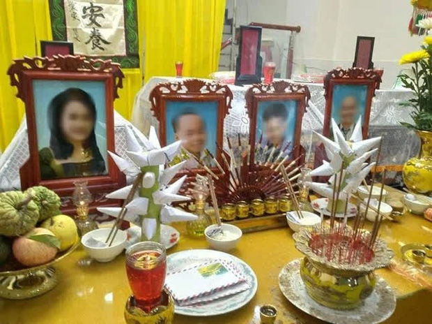 Đẫm nước mắt tang lễ gia đình có 4 người tử vong trong vụ cháy ở Quảng Ngãi - Ảnh 1.