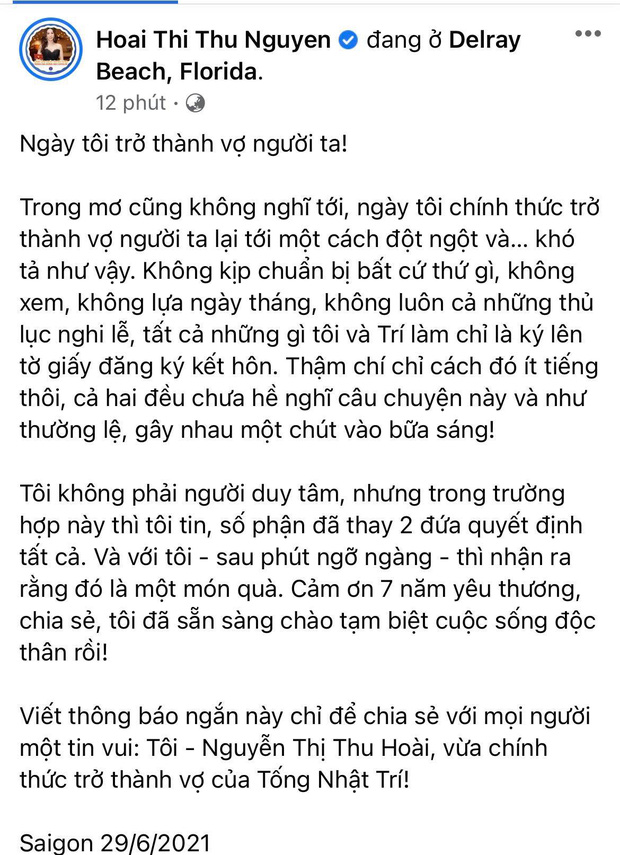 HOT: Hoa hậu Thu Hoài và bạn trai kém 10 tuổi chính thức thành vợ chồng hợp pháp, hé lộ luôn ảnh cưới cực tình! - Ảnh 2.