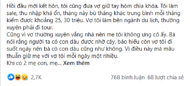 5 năm đi làm, chồng gửi lương mẹ giữ vì lo vợ giấu tiền cho nhà ngoại nhưng ngày ra tòa, vô tình nghe cuộc điện thoại trong đêm mà anh bàng hoàng ân hận - Ảnh 1.