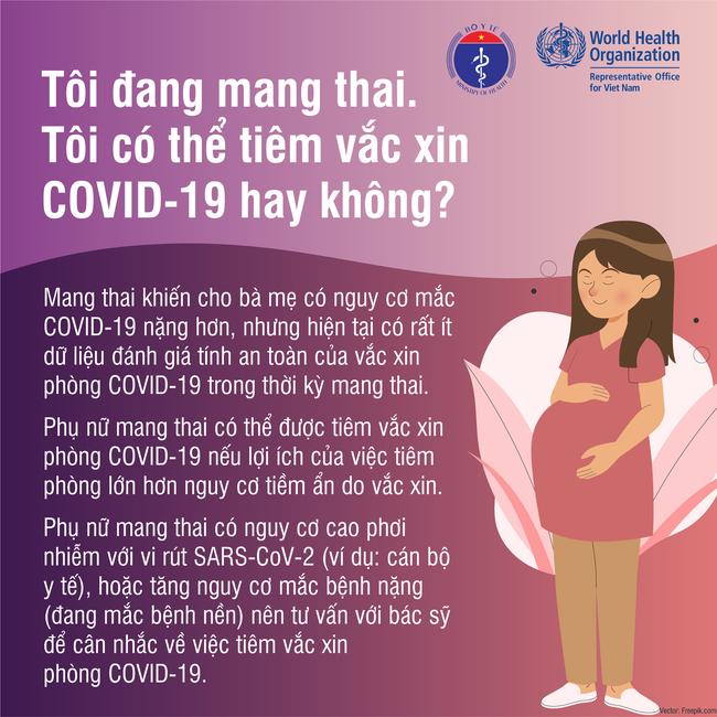 Sự thật về tiêm vaccine COVID-19: Đang có kinh nguyệt, có bầu, cho con bú có thể tiêm không? Có ảnh hưởng sinh sản không? - Ảnh 2.