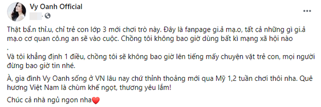 Xôn xao thông tin chồng Vy Oanh lên tiếng về vụ lùm xùm giữa vợ và nữ doanh nhân - Ảnh 3.