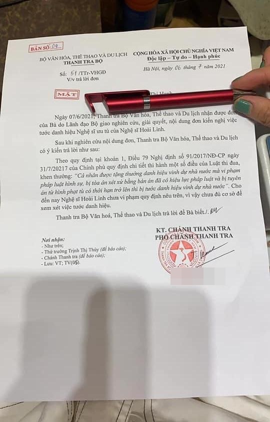 Đã có kết quả trả lời đơn kiến nghị tước danh hiệu NSƯT của Hoài Linh? - Ảnh 1.