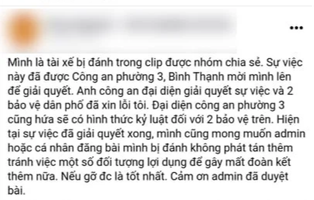 Tài xế công nghệ bị 2 bảo vệ tát đã được xin lỗi, không muốn clip bị phát tán thêm, tránh gây mất đoàn kết trong thời điểm dịch bệnh - Ảnh 2.