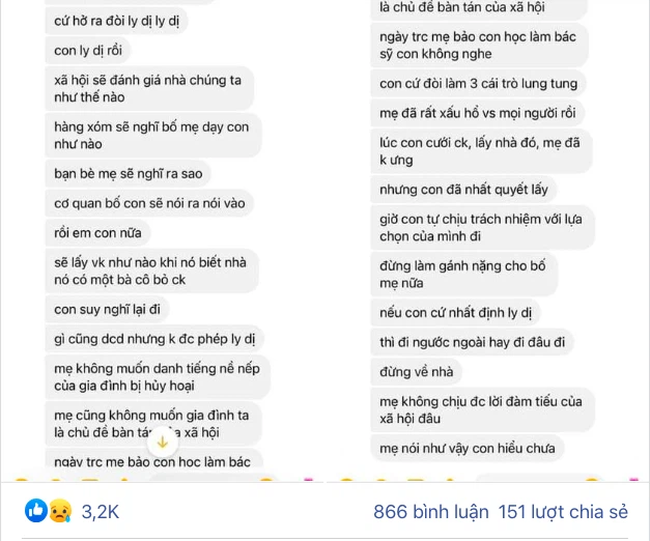 Con gái đòi ly hôn vấp phải tuyên bố thẳng thừng từ mẹ đẻ nhưng một câu nói của bà đồng thời làm nổi lên tranh cãi gay gắt! - Ảnh 1.