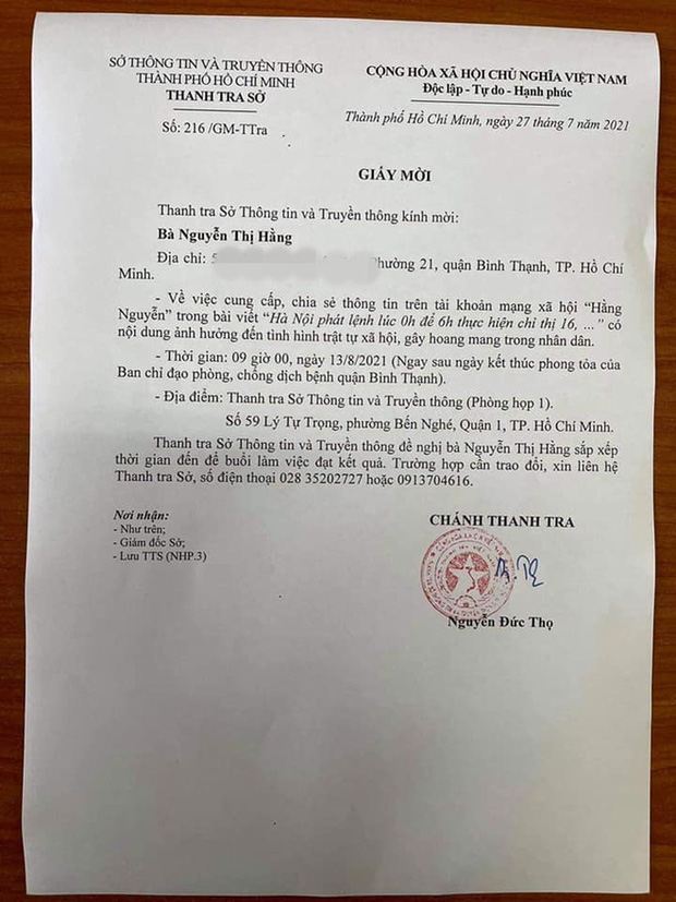 Sở Thông tin và Truyền thông TP.HCM mời mẹ ruột Hiền Sến đến làm việc về bài viết gây bức xúc dư luận - Ảnh 2.