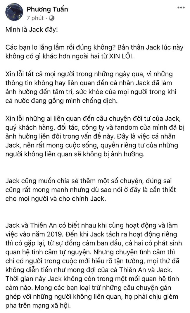 Phát hiện chi tiết bất thường trong bài đăng xin lỗi của Jack khiến cộng đồng mạng tiếp tục mỉa mai - Ảnh 2.