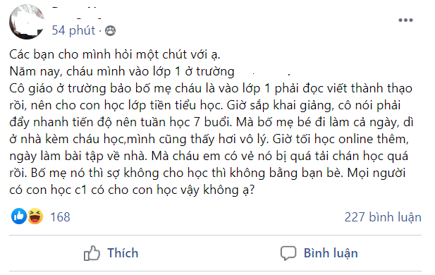 Vụ phụ huynh xôn xao vì cô giáo yêu cầu 