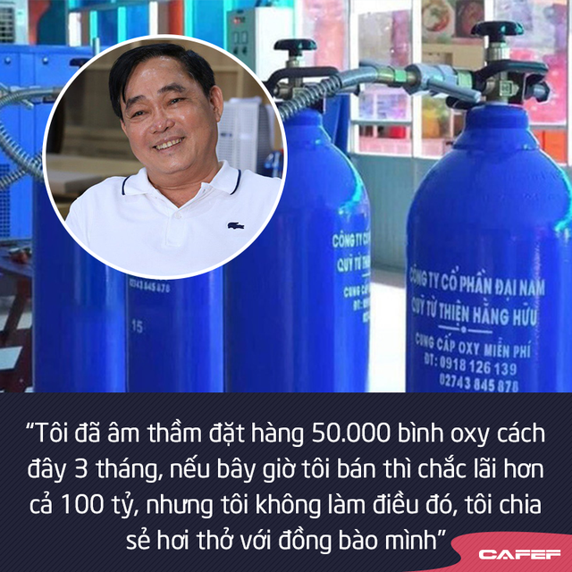 Doanh nhân Huỳnh Uy Dũng: Tôi âm thầm đặt hàng 50.000 bình oxy cách đây 3 tháng, nếu bán có khi lãi cả trăm tỷ, nhưng tôi không làm điều đó, tôi chia sẻ hơi thở với đồng bào mình - Ảnh 2.