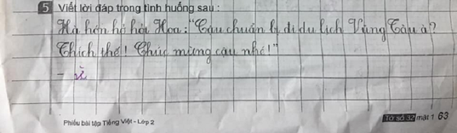 Thêm một bài tập tiếng Việt của học sinh khiến dân tình đọc xong sợ xanh mặt: Kiểu này bị ông đuổi ra khỏi nhà cũng còn nhẹ! - Ảnh 2.