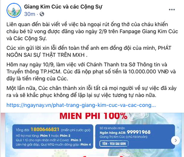 Vừa đăng bài xin lỗi vì đưa tin sai sự thật vụ bà ngoại rút ống thở của cháu, Giang Kim Cúc liền quay xe, bỏ luôn phần xin lỗi CĐM và gia đình nạn nhân - Ảnh 2.