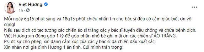 Giữa ồn ào chuyện từ thiện của nghệ sĩ, Việt Hương lại bất ngờ xin quyên góp 1 tỷ đồng vì điều này - Ảnh 2.