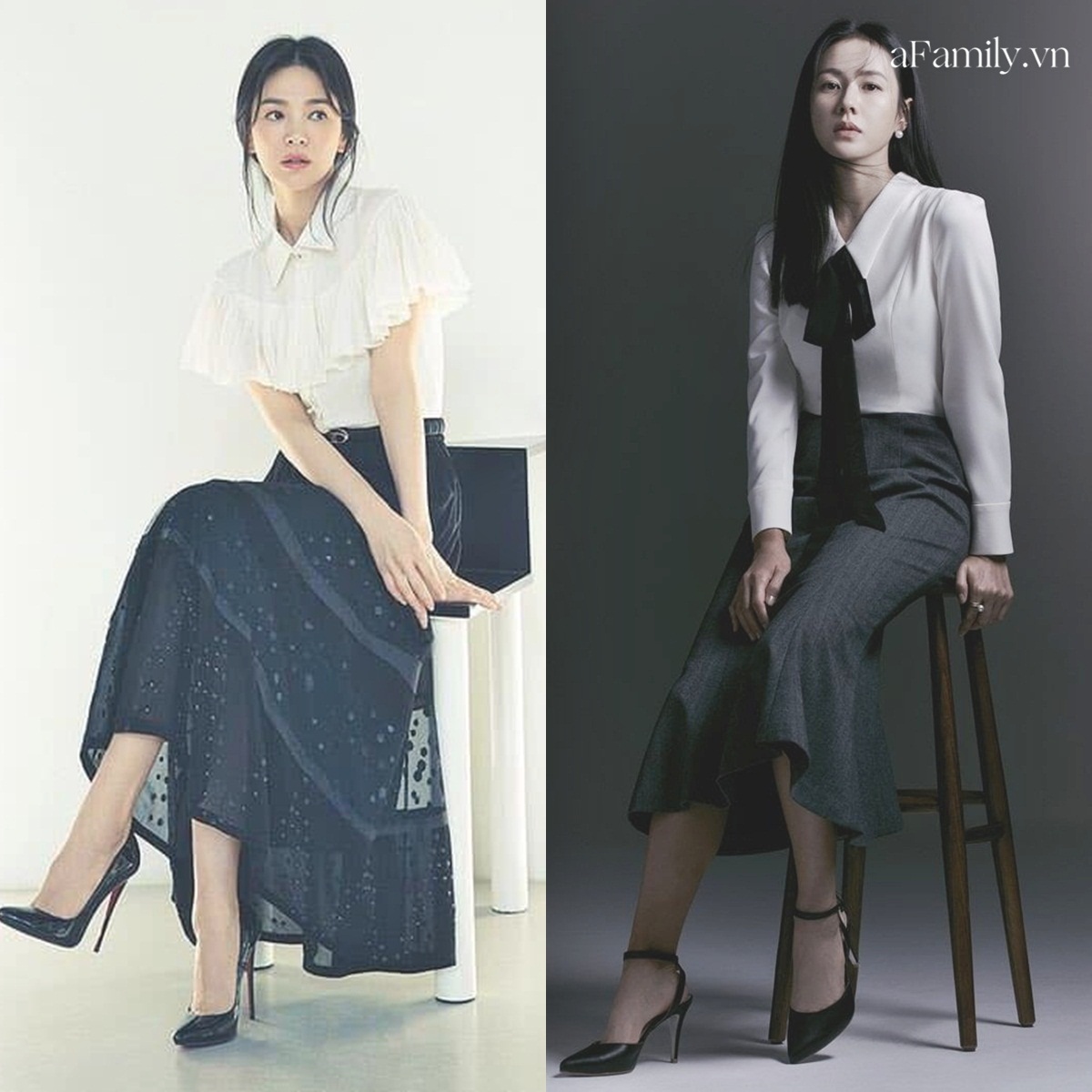 Song Hye Kyo Son Ye Jin làm mẫu đồ công sở Thu Đông - Ảnh 4.