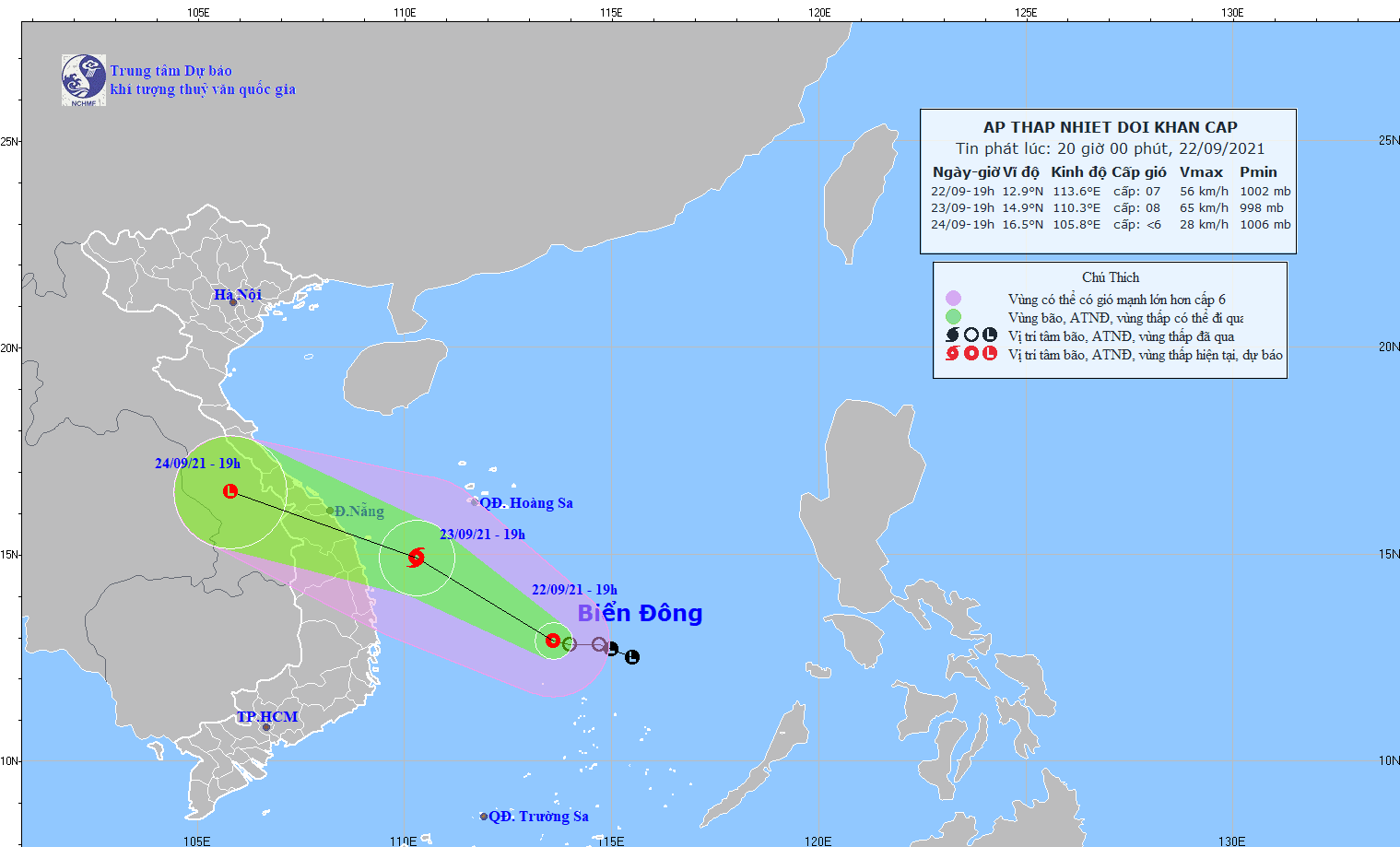 Áp thấp nhiệt đới di chuyển rất nhanh và liên tục mạnh thêm, miền Trung có thể đón bão trong 2 ngày tới - Ảnh 1.