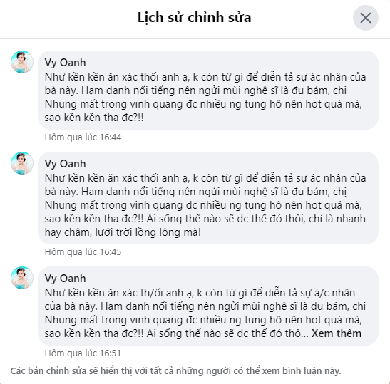 Vy Oanh mắng nữ đại gia thậm tệ vì khơi lại lùm xùm tiền bạc của Phi Nhung - Hồ Văn Cường nhưng phải sửa bình luận tới 3 lần - Ảnh 3.