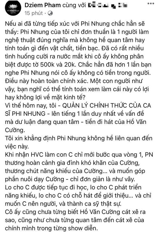 1 trong 23 con nuôi Phi Nhung lên tiếng bảo vệ mẹ giữa ồn ào uỷ quyền đòi cát-xê của Hồ Văn Cường - Ảnh 3.