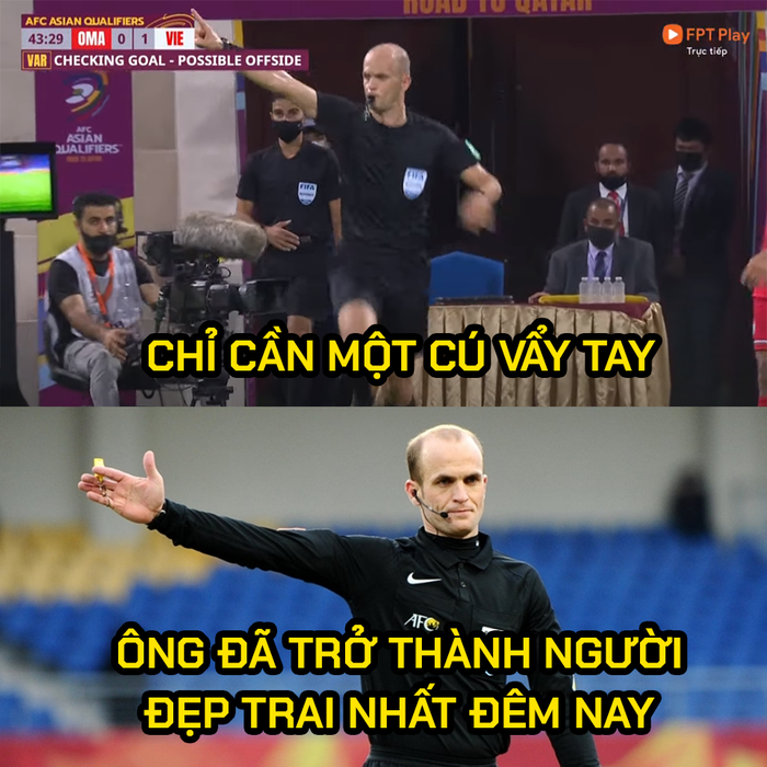Những hình ảnh troll hài hước về trận đấu căng thẳng giữa ĐT Oman và ĐT Việt Nam - Ảnh 3.