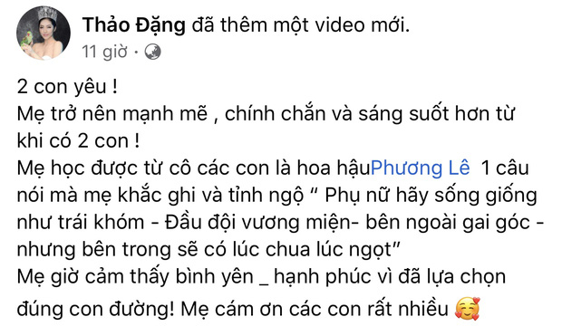 Chị ruột xác nhận chuyện ly hôn, Hoa hậu Đặng Thu Thảo dùng 1 câu nói để tỏ rõ thái độ - Ảnh 2.