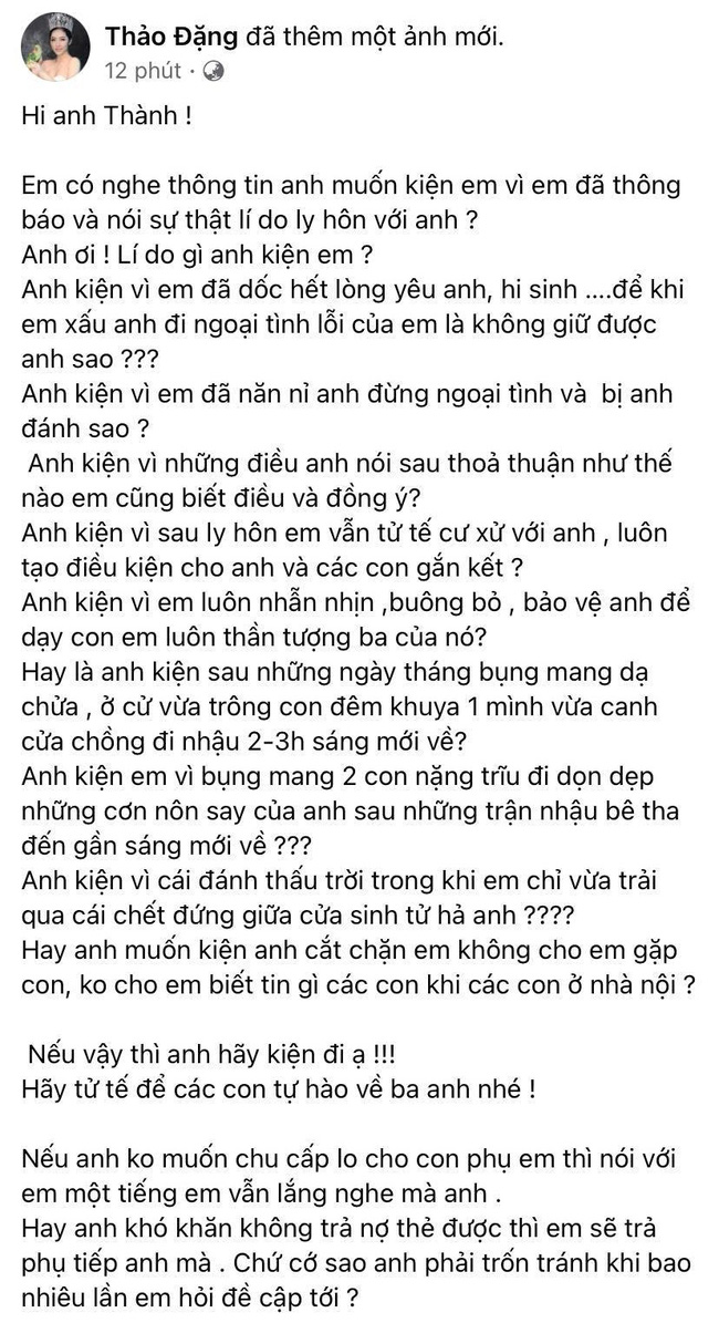 Đặng Thu Thảo chính thức phản hồi khi chồng cũ đại gia đòi kiện - Ảnh 2.