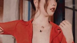 Ngọc Trinh diện váy đỏ chót ôm sát khoe đường cong gắt hơn đường đua, ai dè bị soi lộ miếng dán ngực vì 1 lý do?