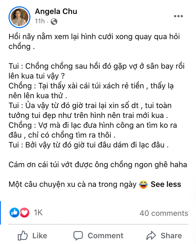 Angela Chu tiết lộ cuộc gặp đầu tiên và lý do khiến cô lọt vào mắt xanh của chồng đại gia Thái Lan - Ảnh 1.