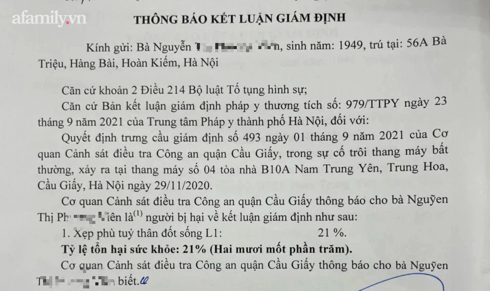 Vụ rơi thang máy khiến cả gia đình 11 người gặp nạn ở Hà Nội: Nạn nhân ám ảnh phải chuyển nơi ở - Ảnh 4.