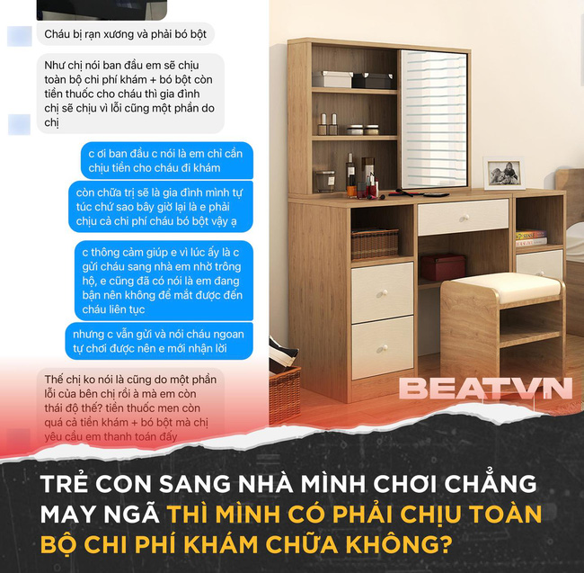 Con trai bị ngã rạn xương ở nhà hàng xóm, mẹ bỉm đòi phải trả toàn bộ chi phí bó bột nhưng bị dân mạng ''ném đá'' kịch liệt - Ảnh 1.