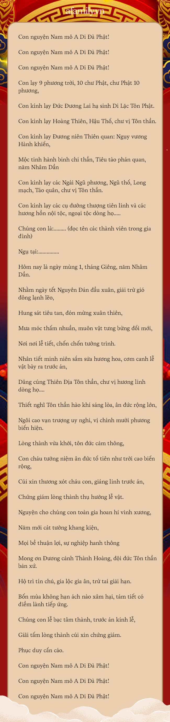 Văn khấn mùng 1 Tết (Chính Đán) chuẩn nhất năm 2022 - Ảnh 2.