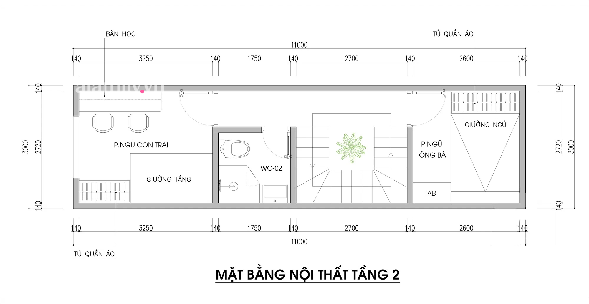 Thiết kế nhà ống 30m² cho gia đình 3 thế hệ với chi phí 147 triệu đồng - Ảnh 2.