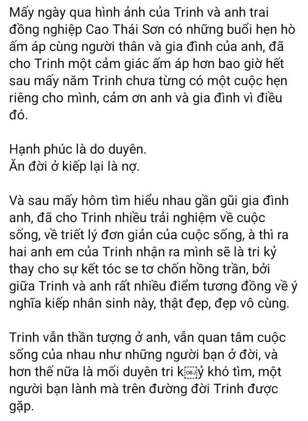 Angela Phương Trinh đường ai nấy đi với Cao Thái Sơn sau 3 ngày tìm hiểu: Mình sẽ là tri kỷ - Ảnh 3.