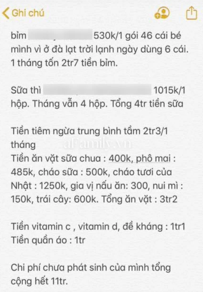 Hội bỉm sữa thi nhau tung bảng chi tiêu nuôi con hàng tháng sau khi sữa... lại tăng giá, nuôi 1 đứa con bây giờ tốn kém đến nhường nào? - Ảnh 6.