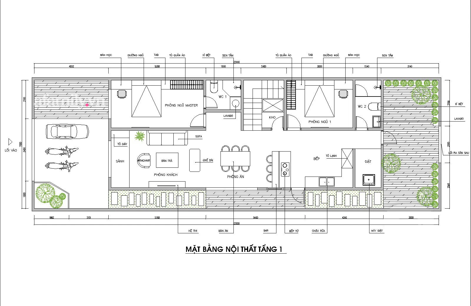 Thiết kế căn nhà 7x20m ở quê với chi phí 200 triệu đồng - Ảnh 1.