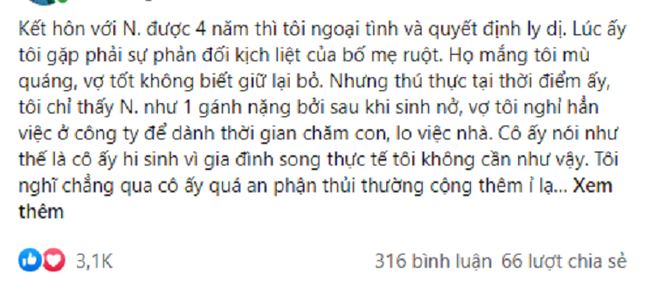 Thấy vợ cũ thân thiết với mẹ, chồng 