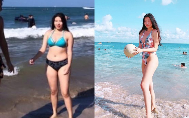 Từ size XL xuống S, cô gái xứ Trung giảm được 20kg trong 3 tháng khiến ai nấy đều choáng ngợp - Ảnh 1.