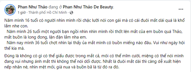 Phan Như Thảo khoe cận cảnh nhan sắc tuổi 36 nhưng thứ chiếm 