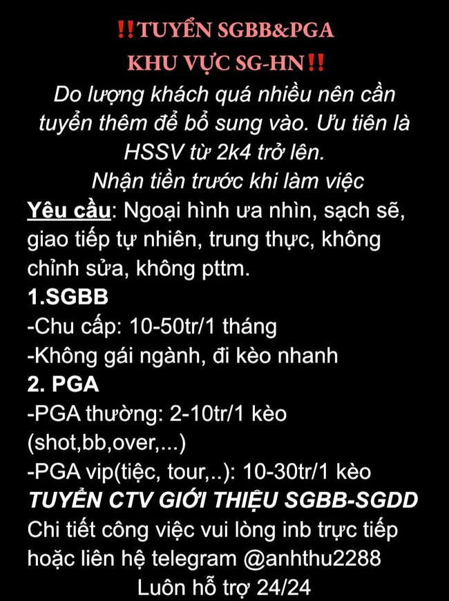 Vụ nữ sinh viên năm nhất cầm đầu đường dây môi giới mại dâm 50 triệu/đêm: Các 