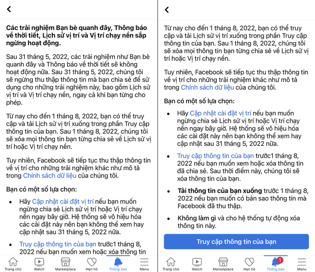 Facebook gửi thông báo đến người dùng Việt Nam, sẽ ngừng cung cấp loạt tính năng quan trọng! - Ảnh 1.