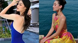 Lương Thuỳ Linh khoe lưng ong nuột nà không tì vết, Kiều Loan khoe dáng nóng bỏng với áo tắm