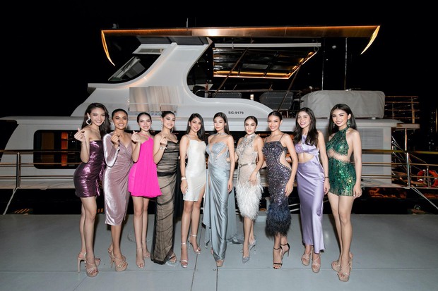 Hoa hậu Thùy Tiên diện váy trắng thanh lịch dự dạ tiệc cùng Mr. Nawat và Hoa hậu Hòa bình Thái Lan - Ảnh 2.
