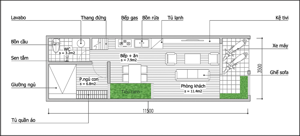 Tư vấn thiết kế nhà rộng 40m² cho đôi vợ chồng trẻ - Ảnh 1.