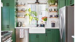 Từ nhẹ nhàng đến sang trọng, đây là những thiết kế nhà bếp với gam màu xanh lá khiến bạn không chê vào đâu được