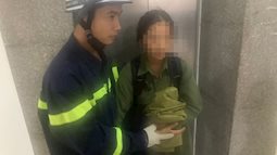Giải cứu thiếu nữ mắc kẹt trong thang máy chung cư ở Hà Nội