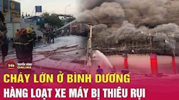 Cửa hàng xe máy ở Bình Dương bốc cháy dữ dội