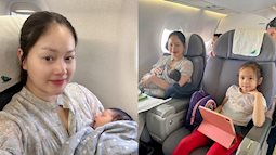 17 ngày tuổi đi máy bay cùng mẹ vào thăm daddy, con gái thứ hai Lan Phương phá kỉ lục của gia đình