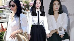 Song Hye Kyo luôn đẹp đỉnh cao khi diện áo sơ mi trắng, gợi ý 10 cách phối đồ cho mọi độ tuổi
