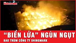 Toàn cảnh "biển lửa" bao trùm gần 14.000 m2 trong Khu Công nghiệp Bàu Xéo