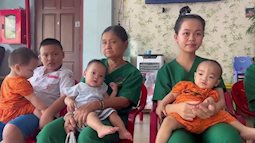 Hình ảnh các bé ở Mái ấm Hoa Hồng được đưa về nơi ở mới