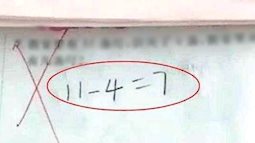 Học sinh làm phép toán 11 - 4 = 7 bị chấm sai, phụ huynh bức xúc đi hỏi cô giáo thì nhận về câu trả lời không ai ngờ tới